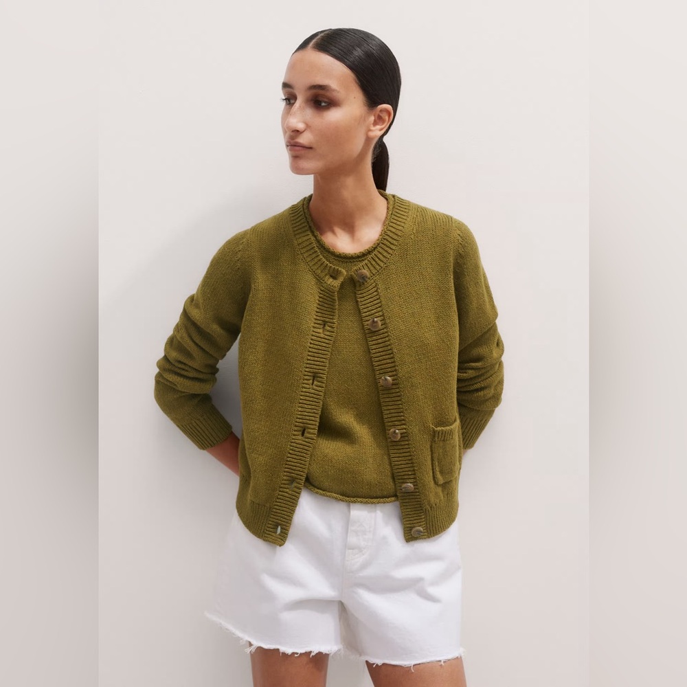 Me+em Cotton Linen Boxy Cardigan
Cotton + Linen Knit